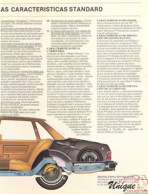 1978 Chevrolet Malibu Chile Brochure Page 6